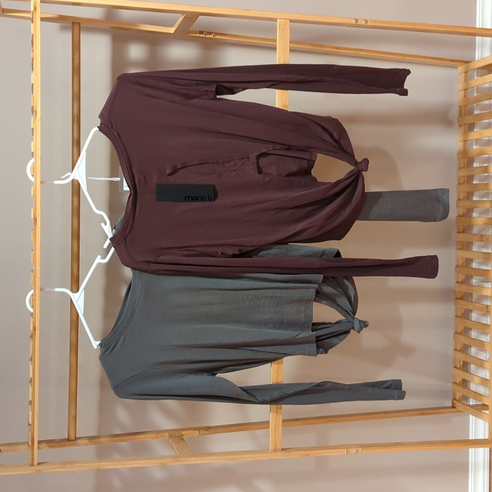 Athletic double cutout tie back long sleeves
